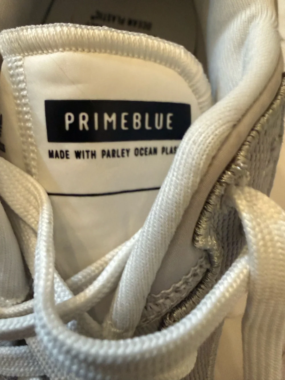 Adidas Women's PRIMEBLUE White Athletic Sneakers with Light Gray Accents